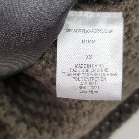French Dressing Jeans Faux Fur Vest XS Taupe Knit & Fur Detail Tie Front New - Picture 5 of 8